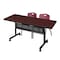 Kobe Rectangle FlipTop Table, 72" W, 29" H, Laminate Top, Mahogany MKFTM7230MH47BY - alternate 1